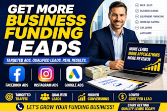 generate mca leads business loan leads with meta ads and business loan website
