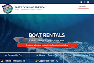 design wix boat rental website yacht rental website coastal boat rental website