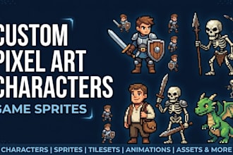 create custom pixel art characters and game sprites