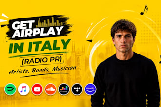 promote and airplay your music to 30plus iltaly italian college radio stations