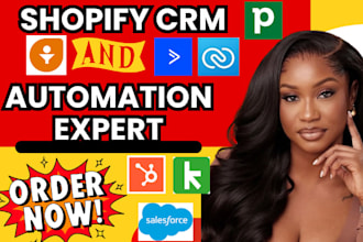 shopify CRM hubspot salesforce zoho CRM pipedrive freshsales keap activecampaign