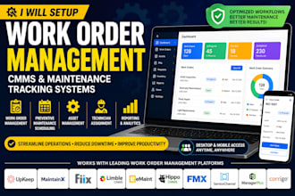 setup work order management upkeep maintainx fiix limble emaint hippo fmx corrig