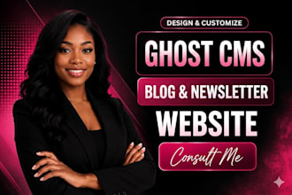 build ghost cms website setup ghost blog customize ghost theme ghost newsletter