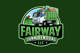 design perfect modern fairway junk removal logo