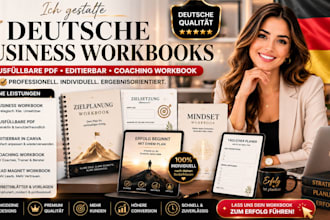 design german business workbook fillable PDF editable workbook coaching workbook