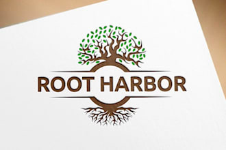 do attractive flat minimalist logo design