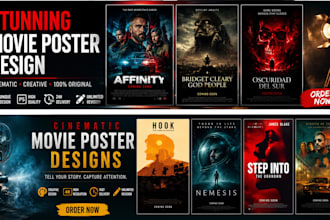 design cinematic movie poster film poster and hollywood key art design