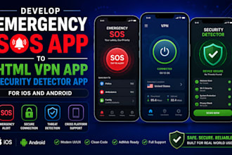 develop emergency sos app to html vpn app security detector app for ios android