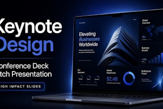 design keynote presentation, conference deck and event pitch deck presentation