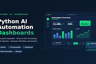 build python automation and ai data dashboards