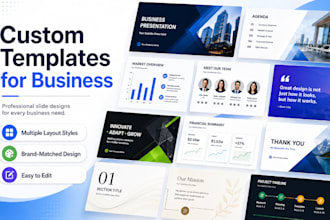 design a custom powerpoint template with editable master slides