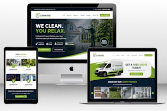 do pressure washing, lawn care, christmas lighting or window cleaning website