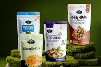 design food label design and pouch packaging design