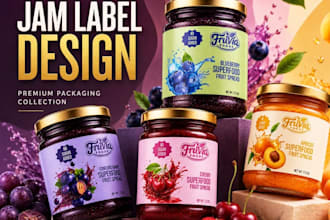 create jam label, packaging design and fmcg food branding