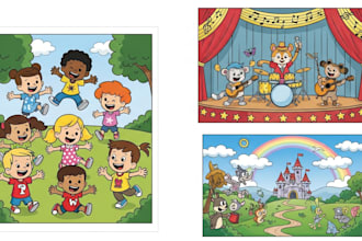 draw cartoon illustrations for you