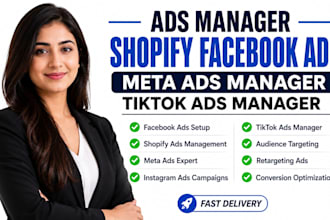 ads manager shopify facebook ads meta ads manager tik tok ads manager
