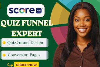 build score app quiz funnel scorecard for lead generation with charts and report