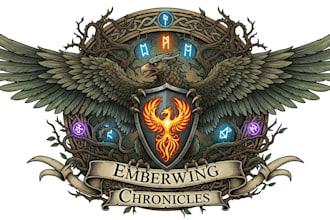 design a unique and detailed fantasy logo