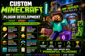 create custom minecraft plugin for paper spigot bukkit smp server