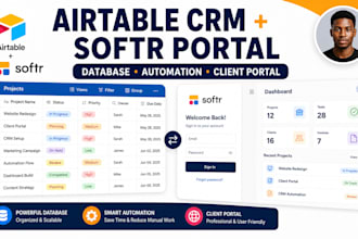 build an airtable database and softr web app for your business