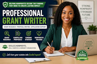 be your professional grant writer