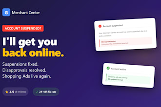 fix google merchant center suspension and disapproved products