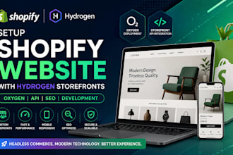 setup shopify website with hydrogen storefronts oxygen API SEO development