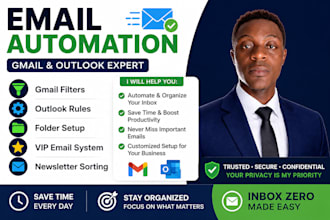 set up gmail filters and outlook rules