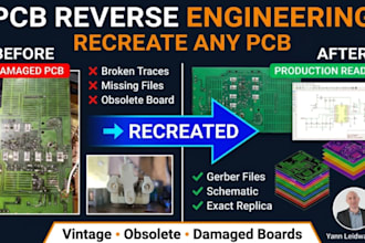 recreate, repair, copy or reverse engineer pcb from schematic or photos