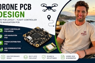 drone pcb design, uav pcb layout, flight controller pcb, gps navigation pcb
