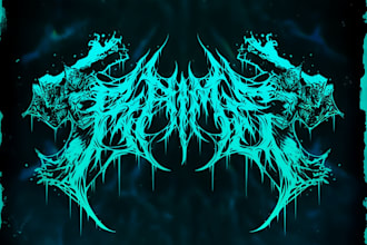 design an authentic deathcore and slam metal logo