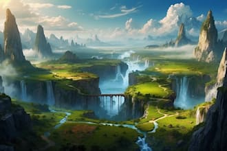 design amazing fantasy landscape