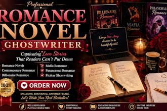 write romance novel, contemporary romance story, and romance ghostwriting