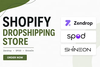 spod shineon zendrop shopify dropshipping store winning products print on demand