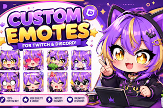 draw cute anime chibi art character for design pfp, vtuber, and kawaii
