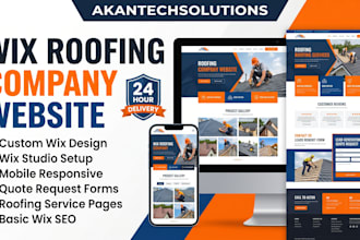 design wix roofing company website for roofing contractor roofing business