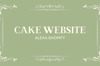create cake website landing page cake website