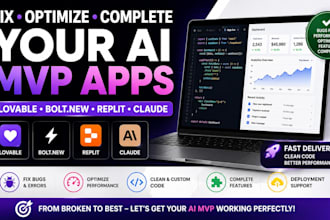 fix, optimize, lovable, bolt, base44 replit, claude code, ai mvp apps, nextra