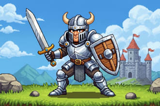 draw 2d game character or 2d game character