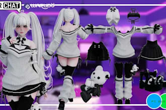create custom vrchat props, outfits, accessories, and weapon for your avatar