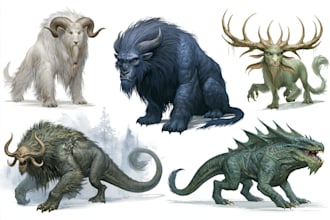 draw fantasy creatures and custom monster illustration