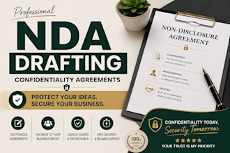 draft a professional nda, confidentiality and non disclosure agreement