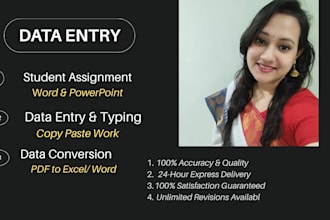 do data entry copy paste typing and assignment writing work accurately and fast