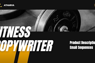 write product descriptions and email copy for fitness brands