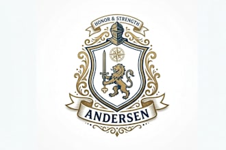 design coat of arms, heraldic shield or family crest