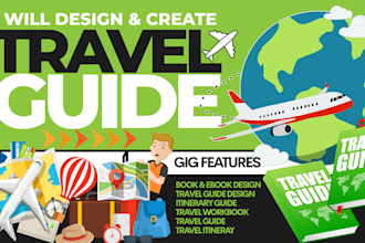 lifestyle book design, travel guide itinerary design, tour guide, travel planner