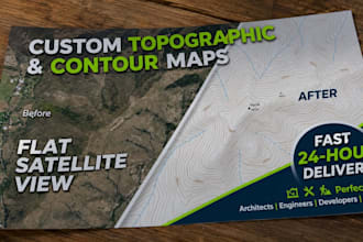 create a professional contour map and topographic map layout
