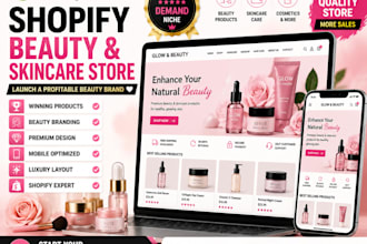 design shopify beauty and skincare shopify  dropshipping store skincare website