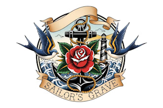 make old school style tattoo design