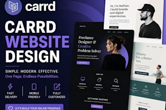 design carrd website, redesign carrd, carrd landing page, carrd website design